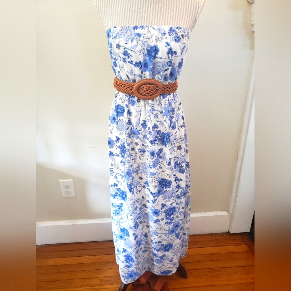 Floral sheath maxi dress